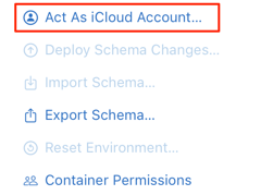 Act As iCloud Account&hellip;