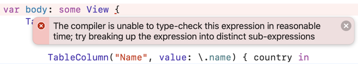 Xcode build failure. The compiler is unable to type-check this expression in reasonable time