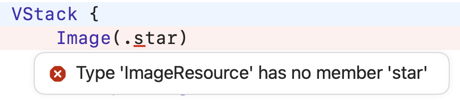 Error type image resource has no member star