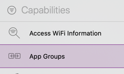 App Groups capability