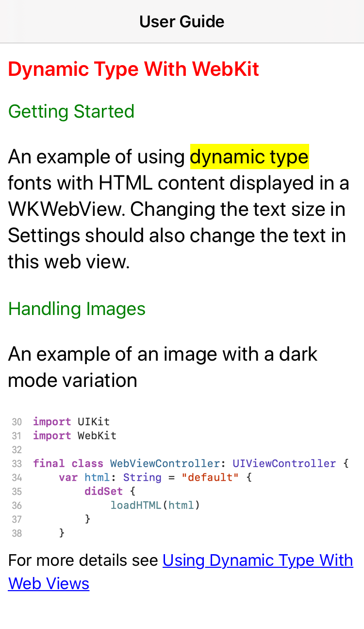 Supporting Dark Mode In WKView