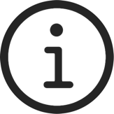 info button, i in a circle