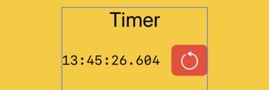 Timer label and horizontal stack are center aligned in parent view