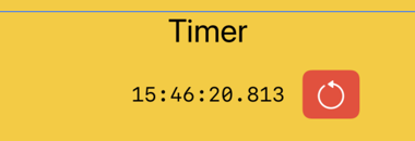 Timer text and timestamp centered in view