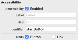 Accessibility identifier