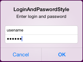 Login and Password Alert