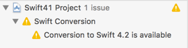 Xcode upgrade to Swift 4.2