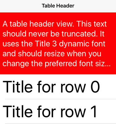Clipped Table View Header