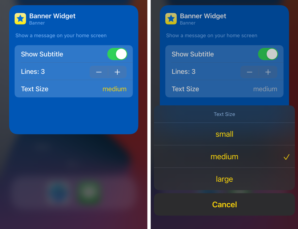 Widget Background and Accent Color