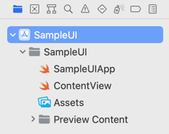 Project navigator for SwiftUI project with missing Info.plist