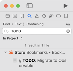 Search query for TODO