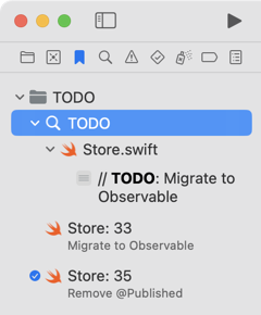 Find TODO search in bookmark navigator