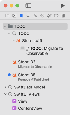 Bookmark navigator with SwiftData Model and SwiftUI Views searches