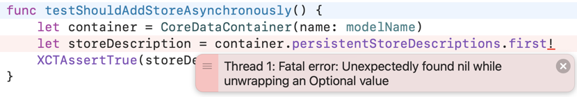Fatal error: Unexpectedly found nil while unwrapping an Optional value